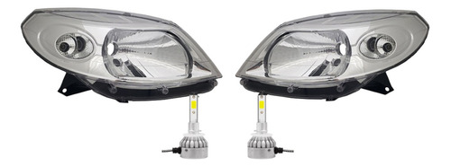 Par X2 Optica Renault Sandero 2008 2009 2010 2011 + Cree Led