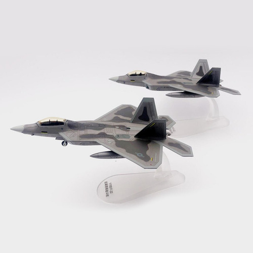 Modelo De Avión De Avión F-22 A Escala 1/100 Con Soporte