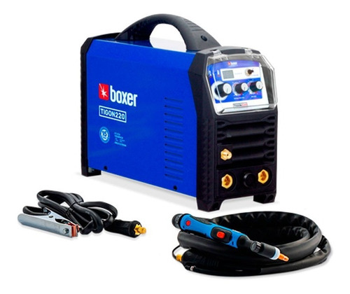 Máquina de solda inverter Boxer Tigon 220 azul 220V
