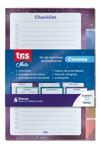 Kit Notas Autoadesivas Holic Cosmos To Do List 125mm X 100mm