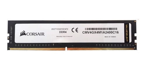 Memoria Ram Corsair Value Select Ddr4 4gb 2400mhz 