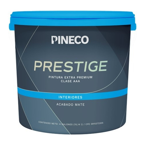 Pintura Pineco Prestige Interior Clase A Blanco Cuñ 4 Gal.