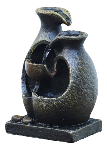 Mini Fonte Ornamental Cachoeira Interna Usb Artesanato