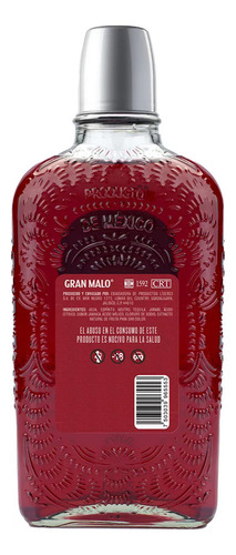 Paquete De 3 Licor De Tequila Gran Malo Jamaica 750 Ml