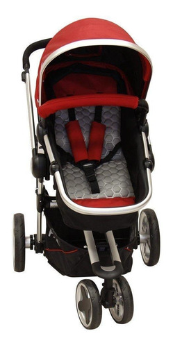 Carriola para correr travel system Prinsel Compass Elite LX rojo con chasis color plateado
