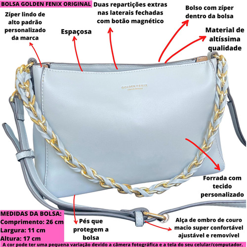 Bolso de lujo de Blogger by Blogger Brazilian Design Color Light Blue Florida