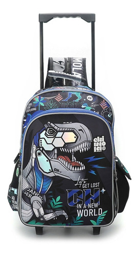 Mochila Escolar Carro 18 Chimola Bt28 Niños Dino Mapleweb