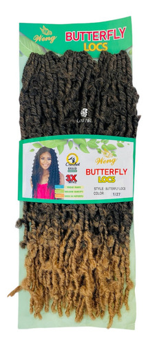 Combo de pelo sintético Butterfly Locs, 60 cm, color pasto negro con miel californiana 1/27