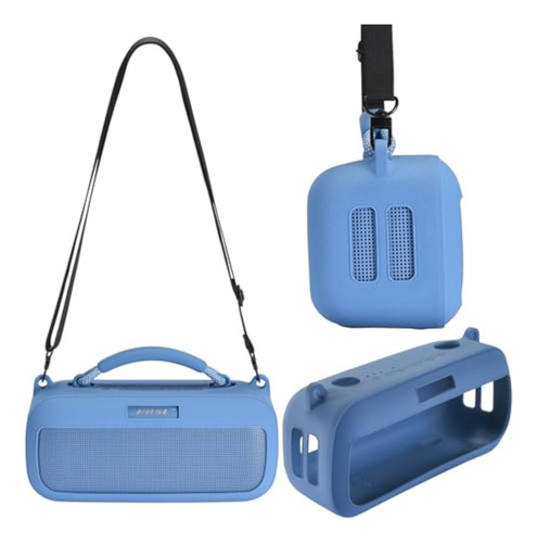 Funda De Silicona Negra/azul Para Bose Soundlink Max