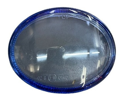 Vidrio Caminero Azul Oval (b3) 7,5cm X 5,5cm