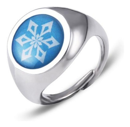 Anillo Elemento Cryo Ajustable Cosplay | Genshin Impact