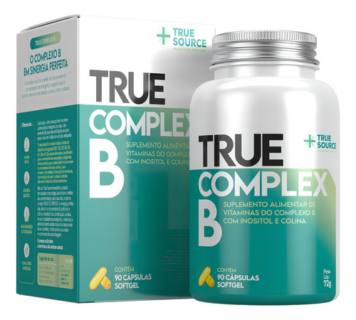 True Complex B - 90 Cápsulas - True Source
