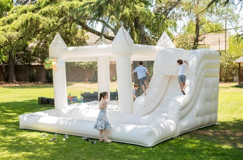 Alquiler Inflable Castillo Blanco Infantil, Pelotero Gigante