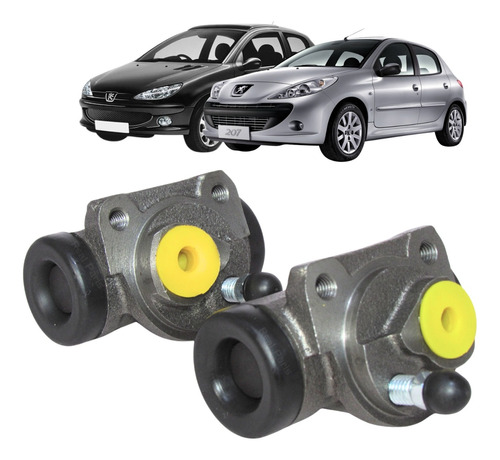 Kit Cilindro Freio Traseiro Peugeot 206 207 Sistema Bosch