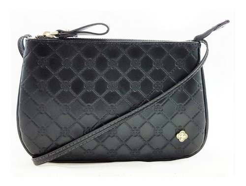 Imagem 1 de 3 de Bolsa Feminina Capodarte Pequena Tiracolo Monograma Preto 46