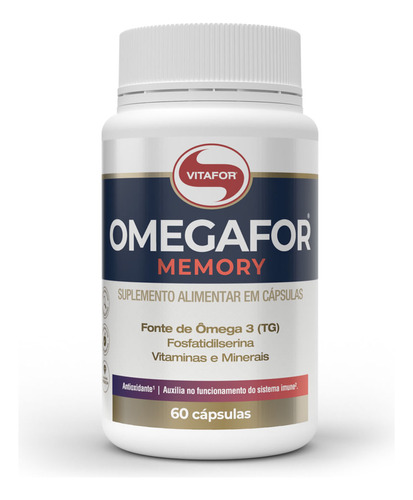 Omegafor Memory Com Fosfatidilserina 60 Capsulas Vitafor Sabor Ômega 3