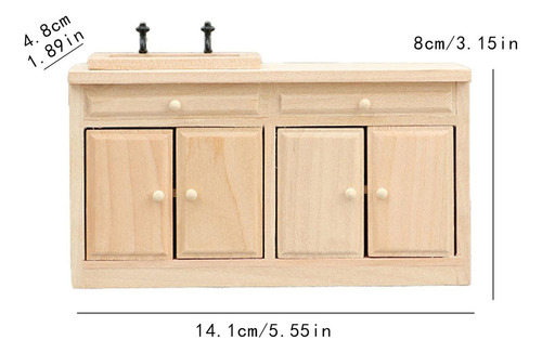 En Miniatura Con Cajones A Escala 14,1 Cm X 4,8 Cm X 8 Cm