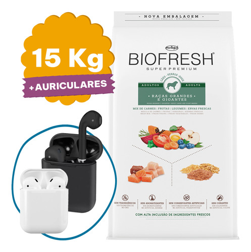 Alimento Biofresh Perro Adulto Raza Grande 15 Kg + Regalo