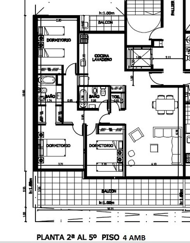 Edificio de 2, 3 y 4 ambientes