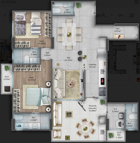 Imagem 12 de 25 de Apartamento, 2 Dorms Com 109.92 M² - Forte - Praia Grande - Ref.: Nsl24 - Nsl24