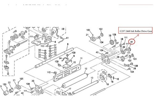 C2372460 Engrane De Alimentación De Tinta Copyprinter 5308