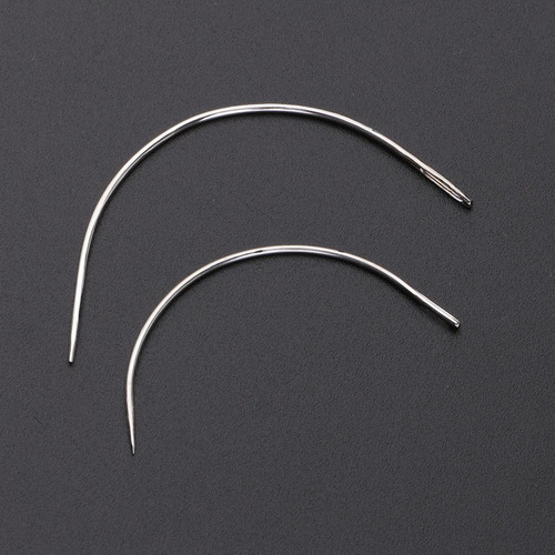 2 X 50 Agujas Curvas Para Tejer / Coser El Cabello Para La