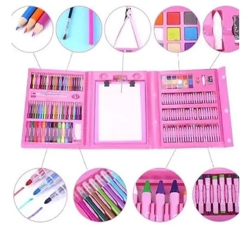 Set Kit De Arte Dibujo Colores Para Niños Maleta X208 Piezas
