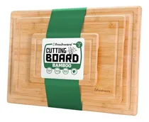 Comprar Set De Tablas De Cortar De Bambú - Tablas Con Surcos Para Ju