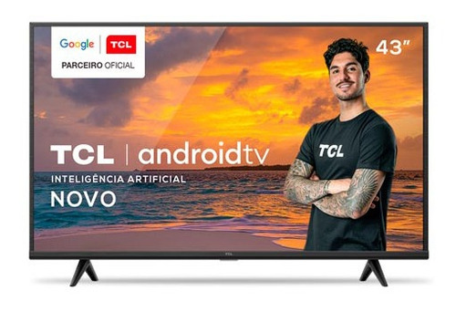 Imagem 1 de 7 de Smart Tv Tcl Led 4k Uhd Hdr 43 Android Tv - 43p615