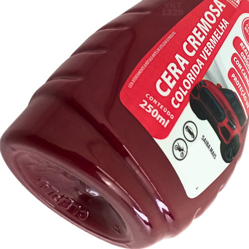 Cera Cremosa Colorida Na Cor Vermelha 250ml Original Pérola