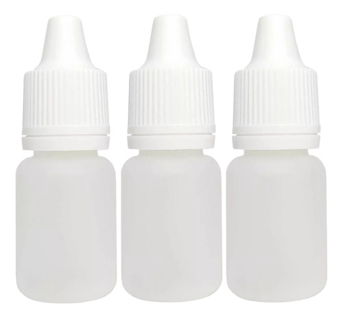 10 Frascos Contas Gotas De Plástico Com Tampa Lacre 5ml