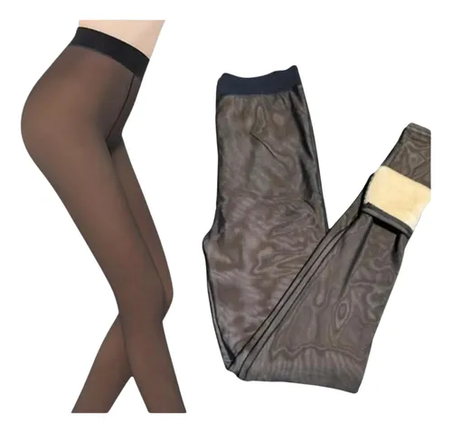 Calza Efecto Piel Mujer Invierno Forro Piel