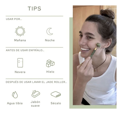 Masajeador Reductor De Papada Cuello Gratis Rodillo Jade