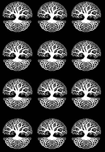 Arbol Vida Celta 1   Blanco 17 Cc916 Vidrio Fundido