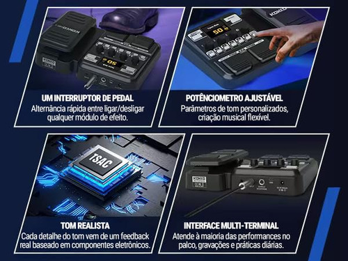 Ruiyue Guitar Multi-effects Processor Com Pedal De