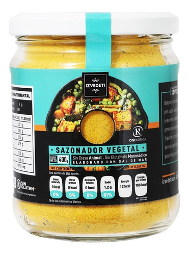 Sazonador Vegetal Izvedeti  1 Pza 400gr Ipg