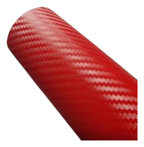 Vinilo Simil Fibra De Carbono Rojo Texturado Moldeable Plote