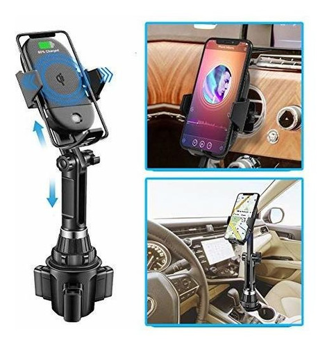 Car In 1 Cup Soporte Phone Montaje Charger Auto Clamping 4q