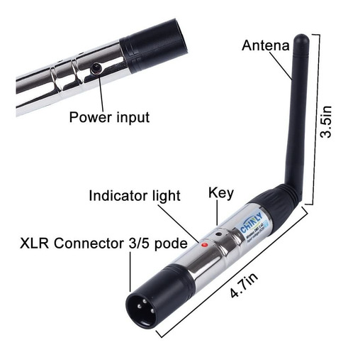 Imagen 2 de 5 de Chinly Dmx Dmx Dfi Dj G Wireless Transmitter Con...