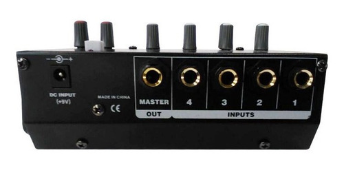 Imagen 4 de 4 de Consola 4 Entradas Mini Mixer Micrófonos Y Linea