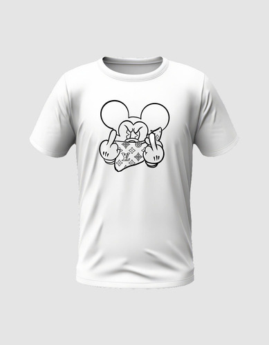Playera Estampado De Moda Mickey Mouse Belico