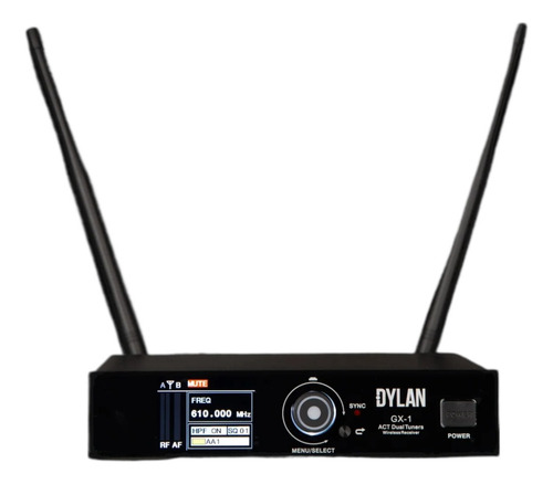 Microfone Sem Fio Dylan Gx-1 2 Capsulas Dinâmica Condenser