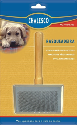 Rasqueadeira Prof. Nº3 P/ Cachorro/ Gato Cerdas Aço Chalesco