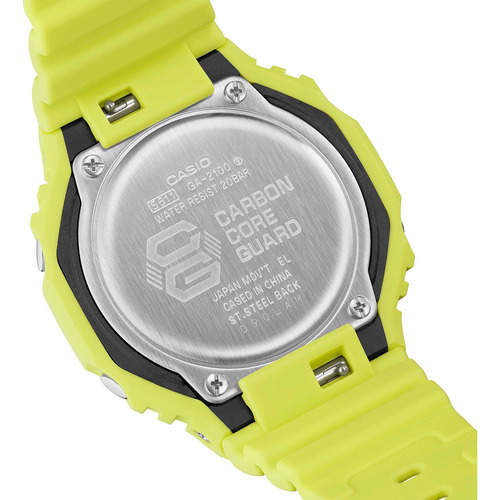 Reloj G-shock Ga-2100-9a9 Carbono/resina Hombre Amarillo