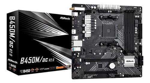 Tarjeta Madre Asrock B450m/ac R2.0 Wifi Socket Am4