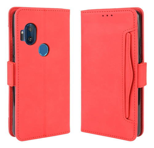 Funda Tipo Cartera Roja Para Motorola One Hyper