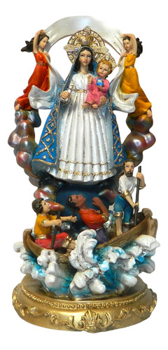 Virgen Caridad Del Cobre Figura De Resina 29x16cms 