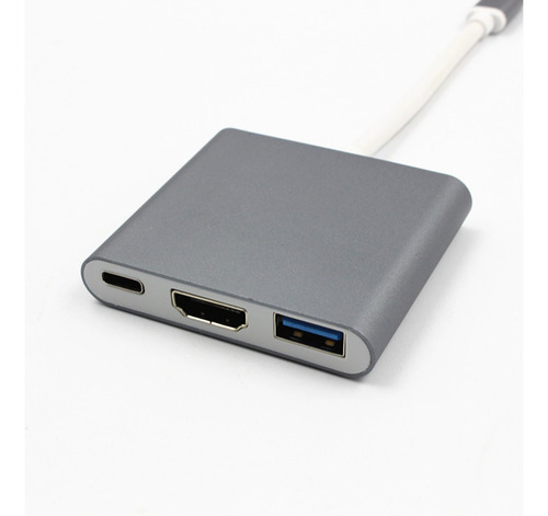 Hub Usb-c Cable Adaptador Multipuerto Av Digital Tipo C A 4k