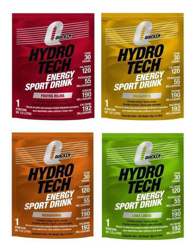 Hidratante Energética Hydrotech X 20 Sobres De 36g Whey