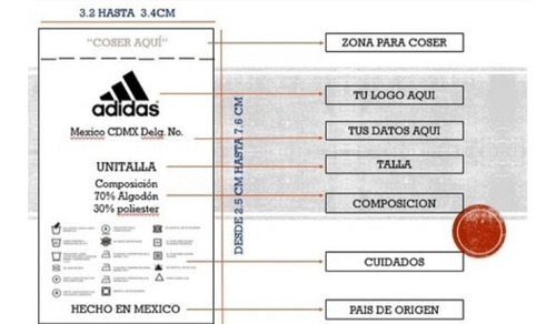 etiquetas para ropa adidas